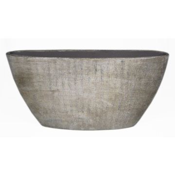 Schiffchen Keramik Schale AGAPE mit Maserung, weiß-braun, 73x17x36cm