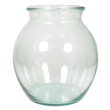 Runde Glas Vase OLDRIK OCEAN, klar, 23cm, Ø21cm