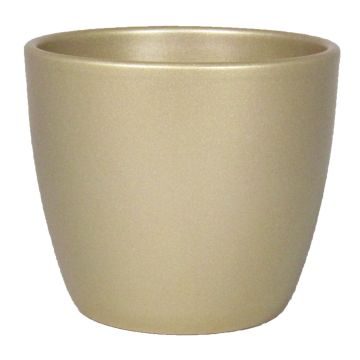 Pflanztopf TEHERAN BASAR, Keramik, gold-matt, 19,5cm, Ø22,5cm