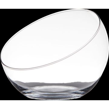 Dekoschale NELLY EARTH aus Glas, recycelt, klar, 14cm, Ø17cm