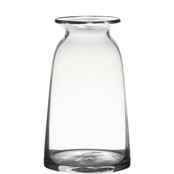 Blumen Vase TIBBY aus Glas, transparent, 23,5cm, Ø12,5cm