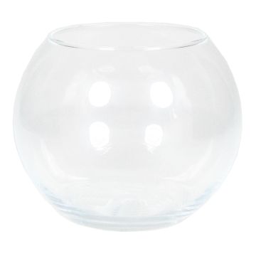 Kerzen Kugelvase TOBI OCEAN aus Glas, klar, 9,5cm, Ø12cm