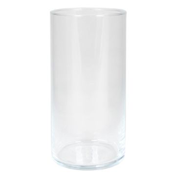 Glas Vase Zylinder SANYA OCEAN, klar, 20cm, Ø10,1cm
