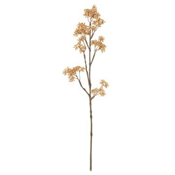 Künstlicher Liebesperlenstrauch Zweig BEYNAC, Beeren, creme-gelb, 45cm