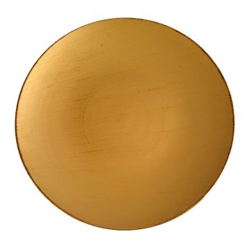 Rundes Deko Tablett JEFFERSON, Kunststoff, gold, 5cm, Ø45cm