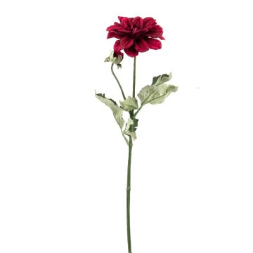 Künstlicher  Blumenzweig Dahlie GINGER, Eco Collection, dunkelpink, 60cm, Ø10cm